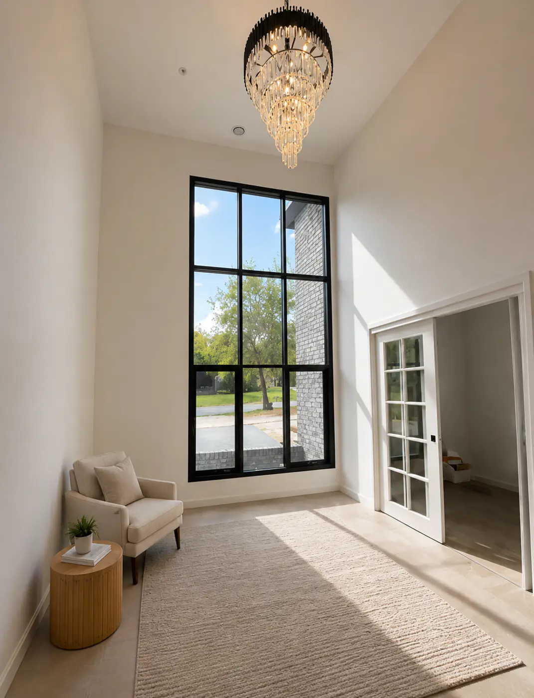 Double height entry in the Narrabundah knockdown rebuild