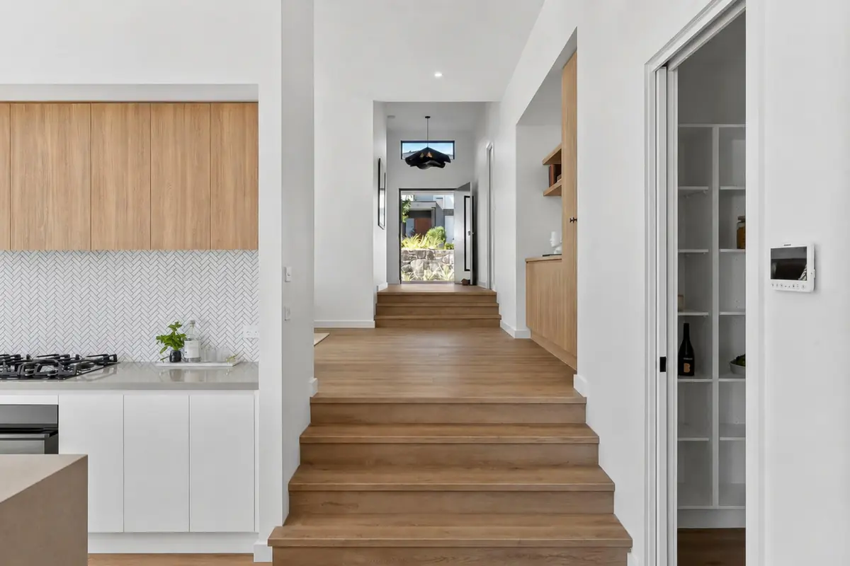 Timber stair and kitchen, Boyanton Street Canberra
