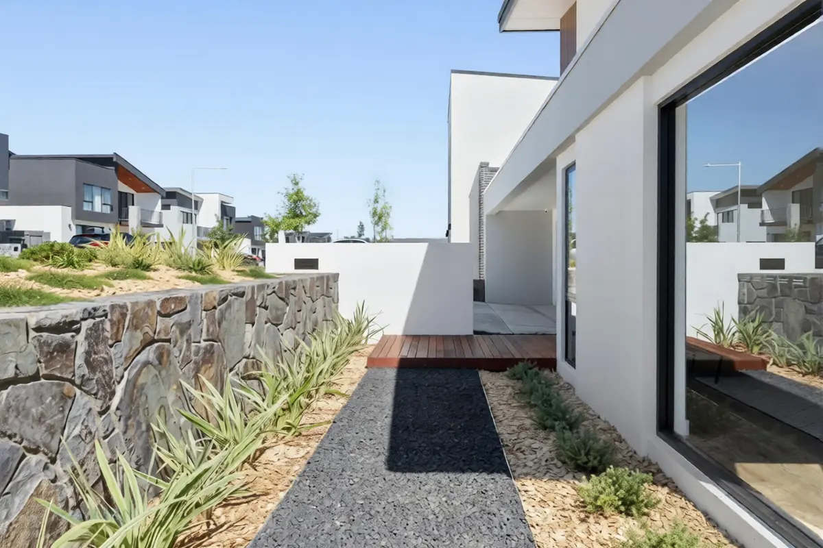 Side entry path and landscaping, Boyanton Street Canberra