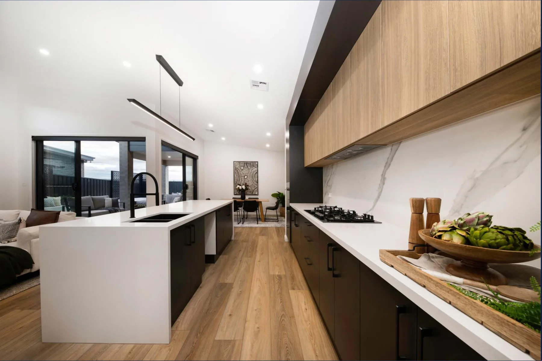 Kitchen benchtop detail, contemporary family home in Canberra