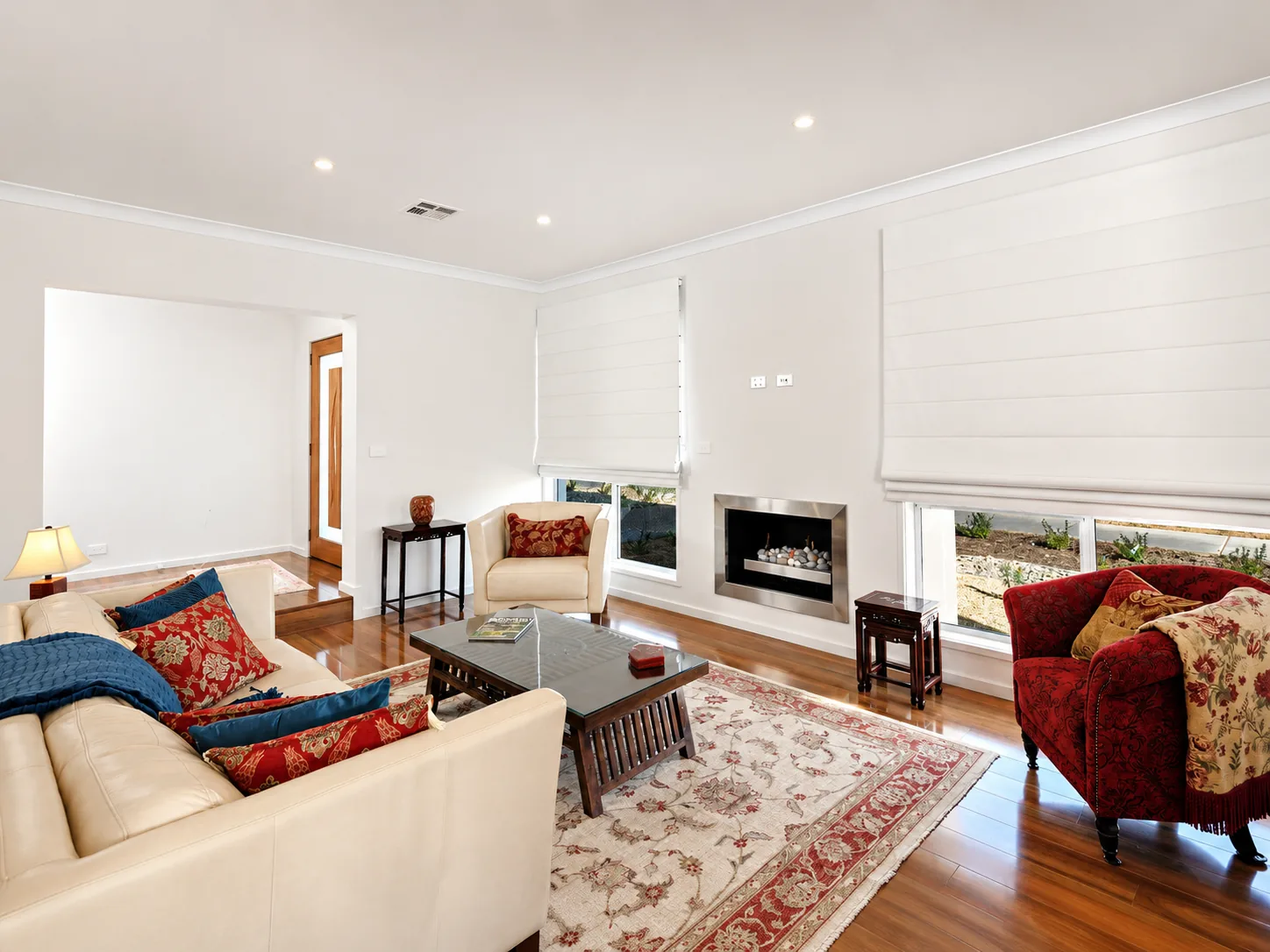 Living room, residential build Canberra