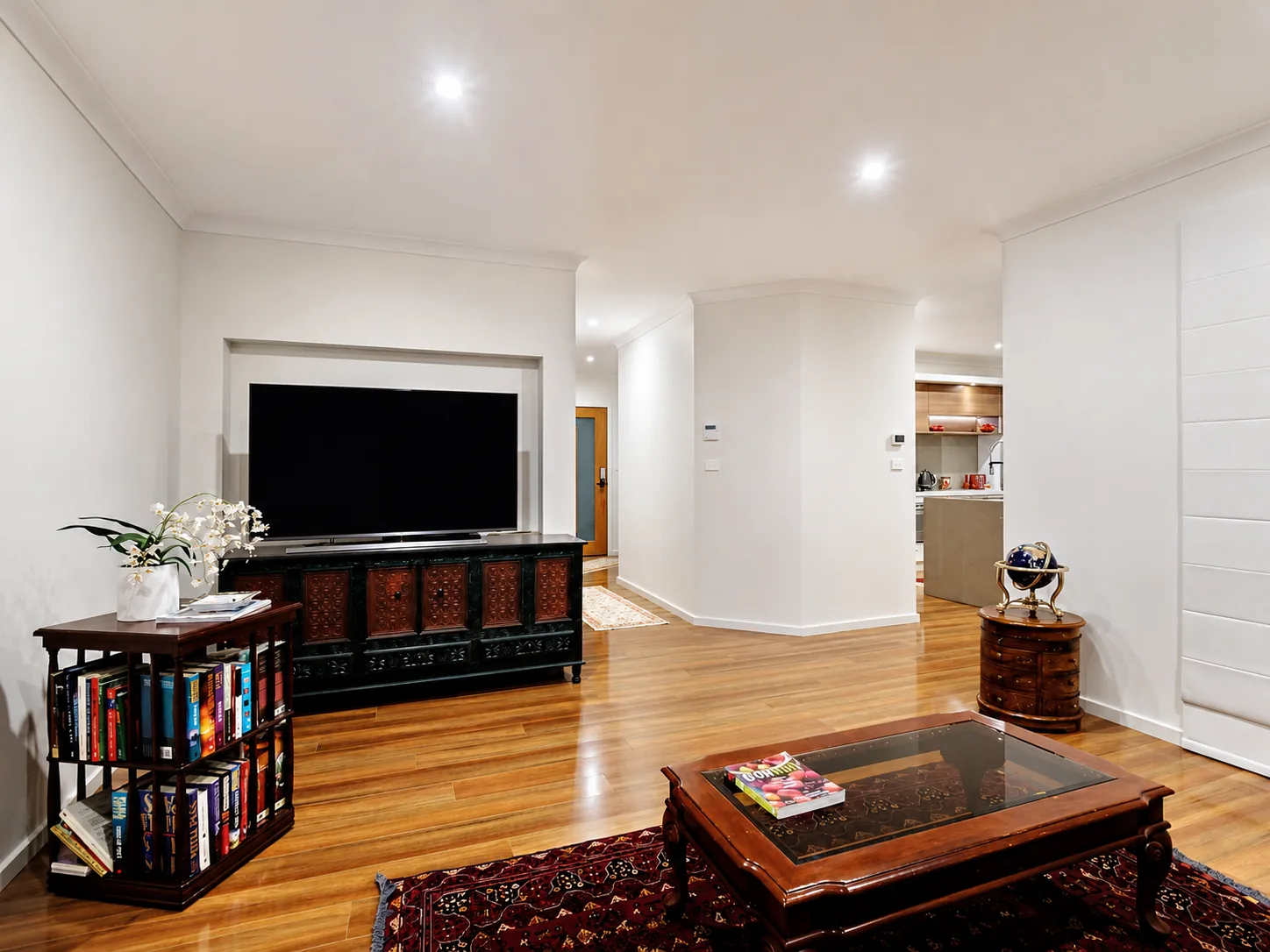 Styled living room, residential build Canberra